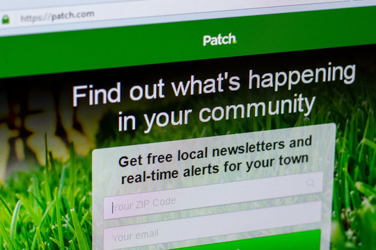 Ryazan, Russia - April 16, 2018 - Homepage of Patch website on the PC display, url - patch.com.