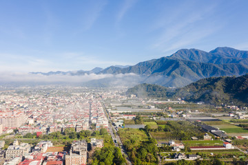 aerial view of Puli cityscape