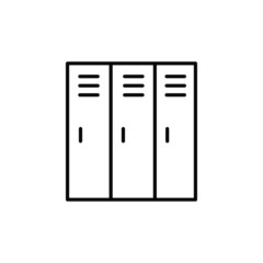 school locker vector isolated icon