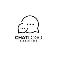 Obraz premium Chat Logo Template Design, Talk Logo, designed for chat applications