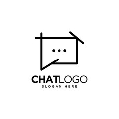 Chat Logo Template Design, Talk Logo, designed for chat applications