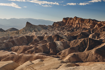 Warm colours at Zabriskie Point, Death Valley 