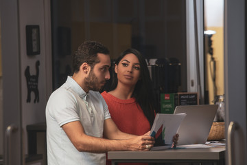 Startup business people group working everyday job at modern coworking office space