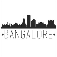Obraz premium Bangalore India. City Skyline. Silhouette City. Design Vector. Famous Monuments.