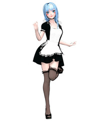 Japanese 3d anime girl.