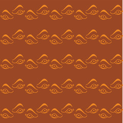 A seamless vector pattern with rows of eyes. Surface print design.