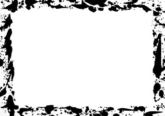 Abstract Grunge Texture Black Ink. Background.texture black ink watercolor brush.calligraphy..