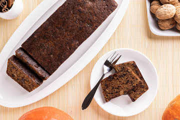 Pumpkin chlebell with raisins, cloves and cinnamon