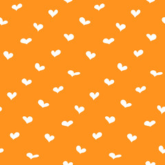 Valentines Day background. Vector simple hearts seamless pattern. Textile design or wrapping paper. Vector illustration