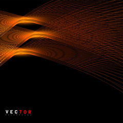 abstract vector background. curved lines on a black background. design technology. New texture for your design.