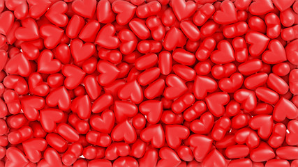 Full screen of large and swet Red Hearts