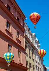 Balloons at the old town, Lublin, Lublin Voivodeship, Poland - obrazy, fototapety, plakaty