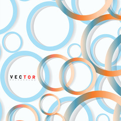 abstract vector background. Overlapping color gradient ring design. New texture for your design.