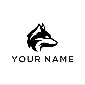 wolf head vector logo modern graphic