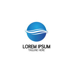 Water wave icon vector