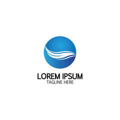 Water wave icon vector