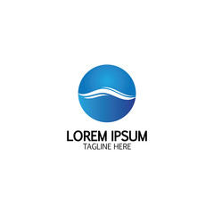Water wave icon vector
