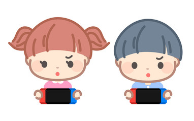 ゲームをするこども