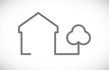 house with tree icon