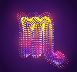 vector symbol of luminous dots, rainbow gradient