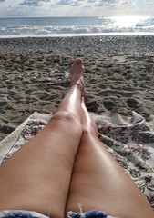 Holidays by the sea Gray sand