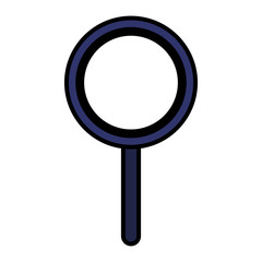 magnifying glass on white background