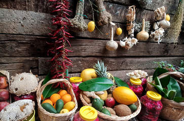 decoration fruits and vegetables