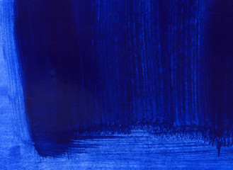 Naklejka na ściany i meble Blue and dark blue hand drawn paint background