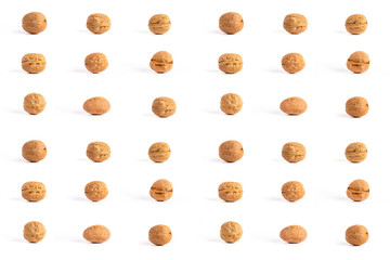 walnut set isolated on a white background