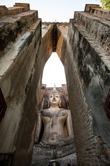 Big buddha, Sukhothai, Thailand : Wat Si Chum is a historic temple site in Sukhothai Historical Park, Sukhothai Province,Thailand