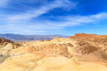 Fototapeta na wymiar Zabriskie Point desert landscape in Death Valley, California
