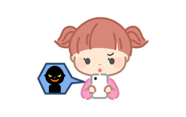 Obraz premium スマホとこども