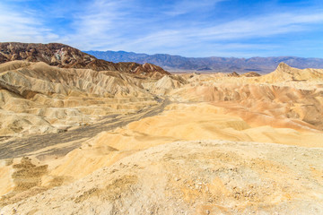 Zabriskie Point desert landscape in Death Valley, California