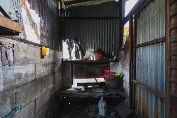 Old fashioned kitchen that is not used