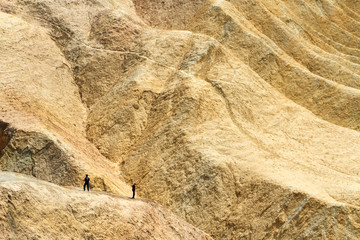 Zabriskie Point desert landscape in Death Valley, California