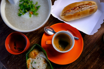 Traditional breakfast serving for tourist in Northeast Thailand