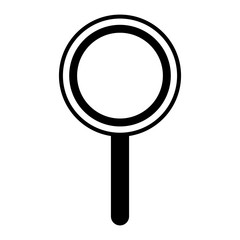 magnifying glass on white background