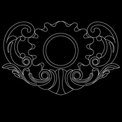 Vintage baroque ornament, corner. Retro pattern antique style acanthus. Decorative design element filigree calligraphy vector. - stock vector	