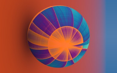 Fototapeta premium rendu 3D d'une sphère à la texture abstraite