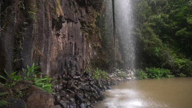 Side shot of Milla Millaa Falls in Cairns Australia
