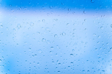 Raindrops on glass