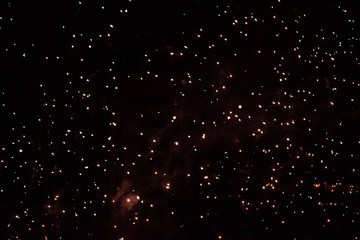 Celebratory colorful  fireworks light up the night sky. closeup. New year