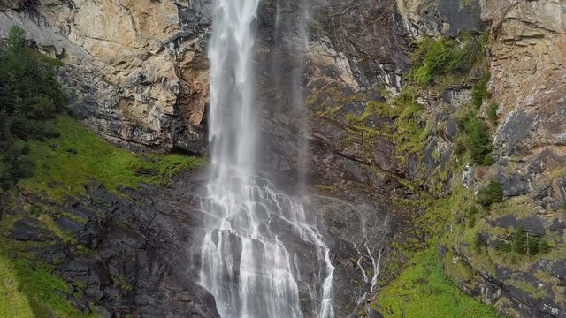 Flight near Fallbachfall (Fallbach waterfall) in Carinthia, Austria.