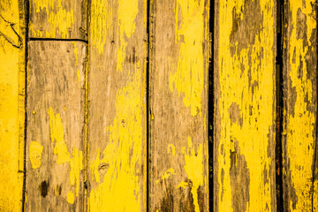 yellow peeling boards wooden background texture