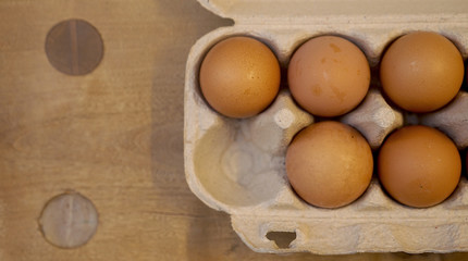 a few eggs in a box