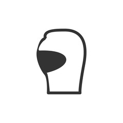 Motorcycle racing helmet icon. driver secure symbol. Logo design element