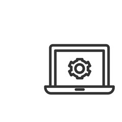 Computer icon. Display screen symbol. Logo design element