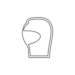 Motorcycle racing helmet icon. driver secure symbol. Logo design element