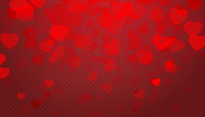 Valentines day background with red heart pattern. Vector illustration. Posters, brochure, invitation, wallpaper, flyers, banners.
