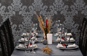 restaurant menu, tableware serving